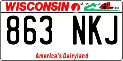 WI license plate 863NKJ