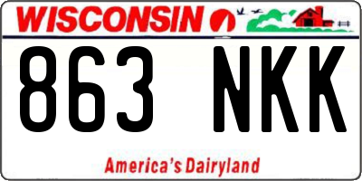 WI license plate 863NKK