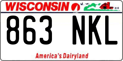 WI license plate 863NKL
