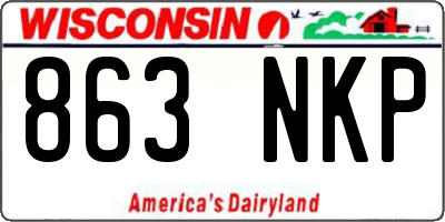 WI license plate 863NKP