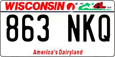 WI license plate 863NKQ