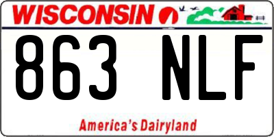 WI license plate 863NLF