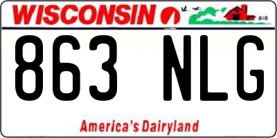WI license plate 863NLG