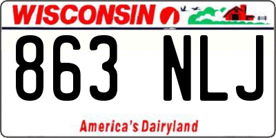 WI license plate 863NLJ