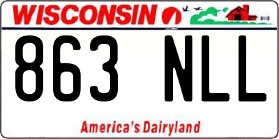 WI license plate 863NLL