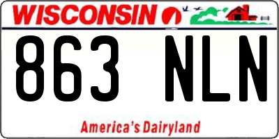 WI license plate 863NLN
