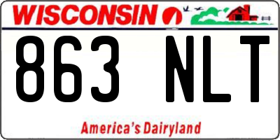 WI license plate 863NLT