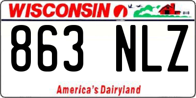 WI license plate 863NLZ