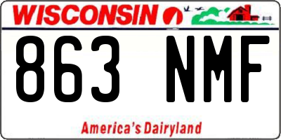 WI license plate 863NMF