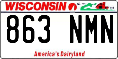 WI license plate 863NMN