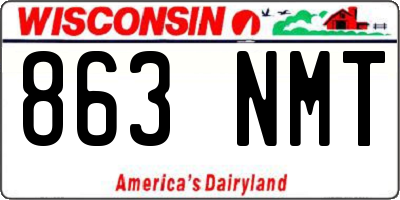 WI license plate 863NMT