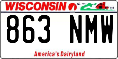 WI license plate 863NMW