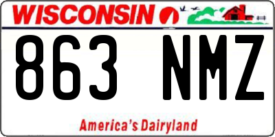WI license plate 863NMZ