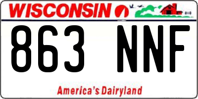 WI license plate 863NNF