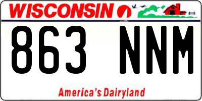 WI license plate 863NNM