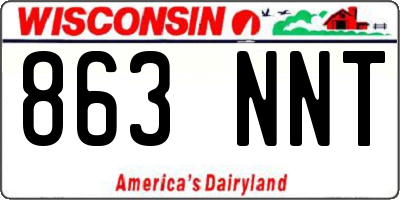 WI license plate 863NNT