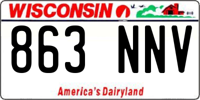 WI license plate 863NNV