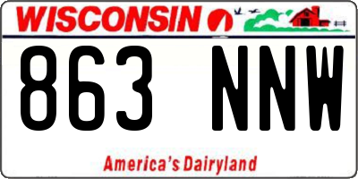 WI license plate 863NNW
