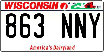 WI license plate 863NNY