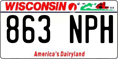 WI license plate 863NPH