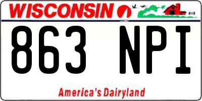 WI license plate 863NPI