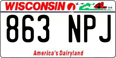 WI license plate 863NPJ