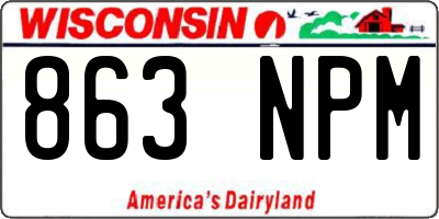 WI license plate 863NPM