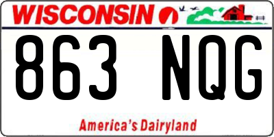 WI license plate 863NQG