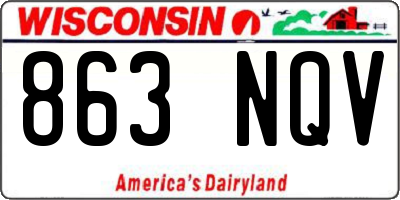 WI license plate 863NQV