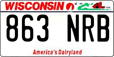 WI license plate 863NRB