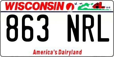 WI license plate 863NRL