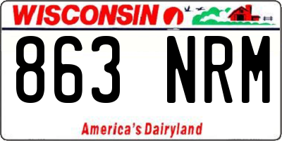 WI license plate 863NRM