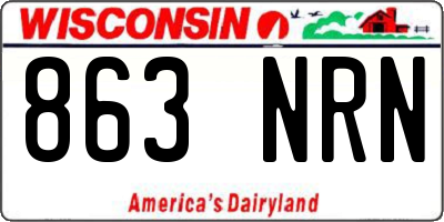 WI license plate 863NRN