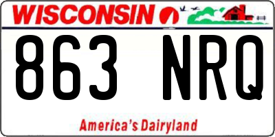 WI license plate 863NRQ