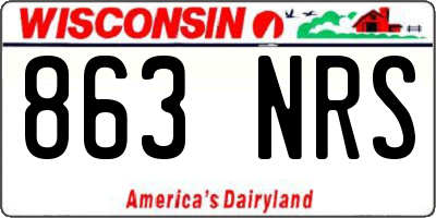 WI license plate 863NRS
