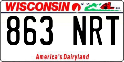 WI license plate 863NRT