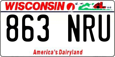 WI license plate 863NRU