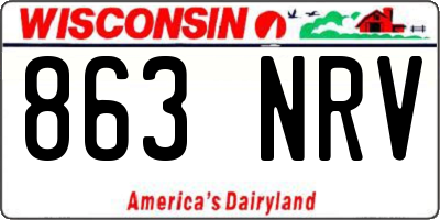 WI license plate 863NRV