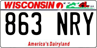 WI license plate 863NRY
