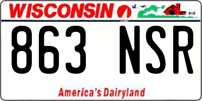 WI license plate 863NSR
