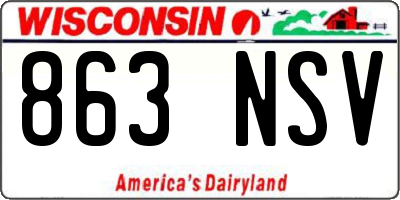 WI license plate 863NSV