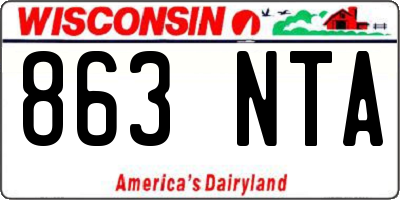 WI license plate 863NTA