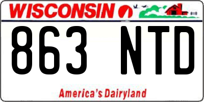 WI license plate 863NTD
