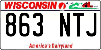 WI license plate 863NTJ