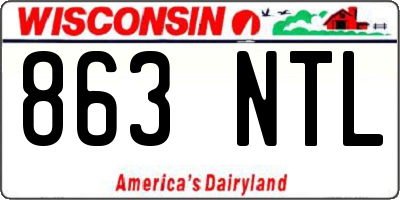 WI license plate 863NTL