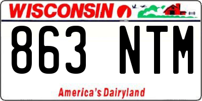 WI license plate 863NTM