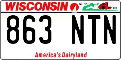 WI license plate 863NTN