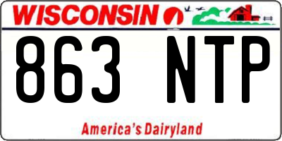 WI license plate 863NTP
