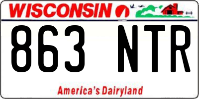 WI license plate 863NTR