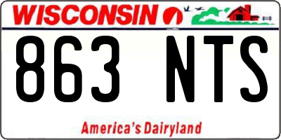 WI license plate 863NTS